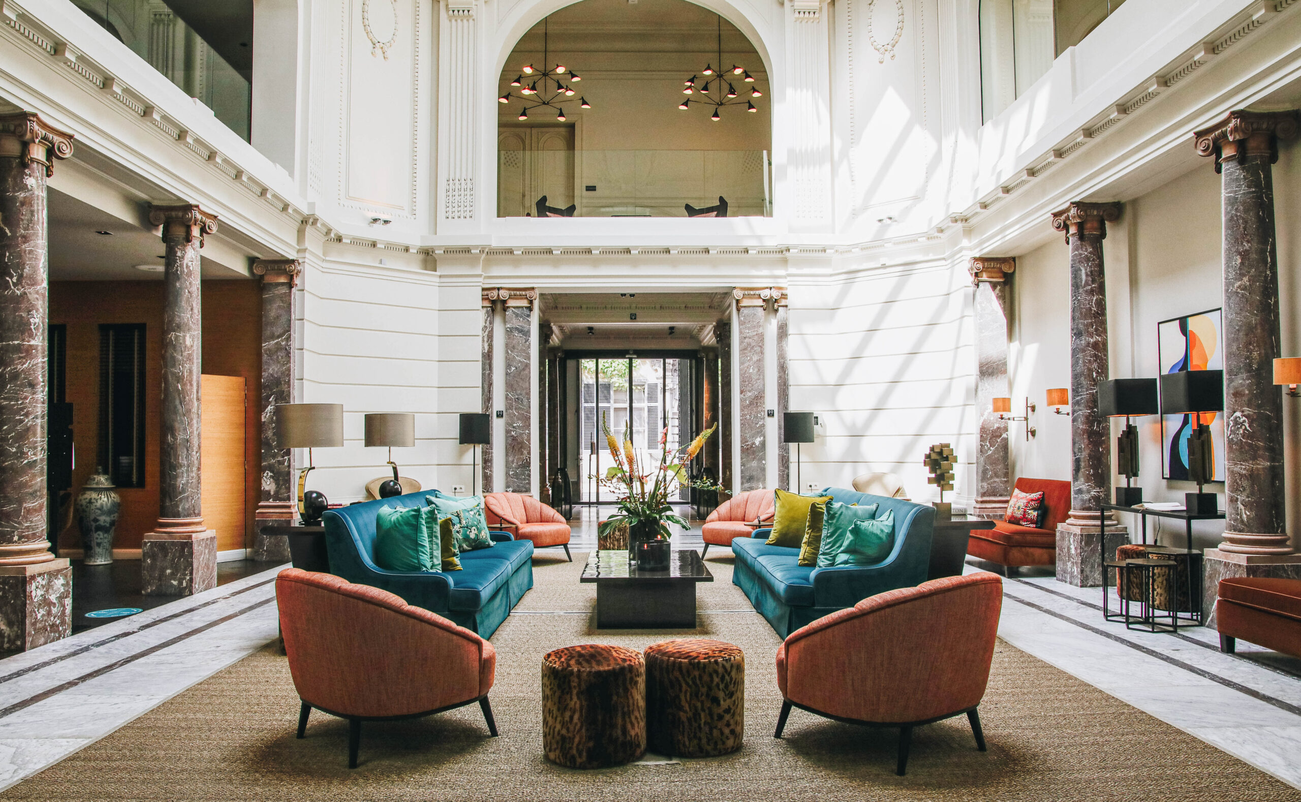 De lobby van Hotel FRANQ